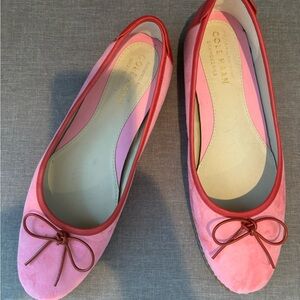 Cole haan pink and red leather flats. Never worn